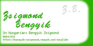 zsigmond bengyik business card